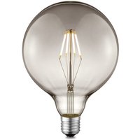 Edison Vintage LED filament lichtbron Carbon - Rook - G125 Global - Retro LED lamp - 12.5/12.5/17cm - geschikt voor E27 fitting - Dimbaar - 4W 120lm 1800K - warm wit licht