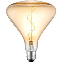 Edison Vintage LED filament lichtbron Flex - Amber - Spiraal - Retro LED lamp - 14/14/16cm - geschikt voor E27 fitting - Dimbaar - 3W 180lm 2700K - warm wit licht