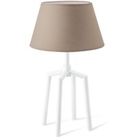Home sweet home tafellamp Spinn wit & lampenkap Largo - taupe