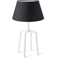 Home sweet home tafellamp Spinn wit & lampenkap Largo - zwart
