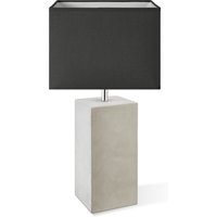 Industriële tafellamp Block - beton/antraciet - tafellamp Pillar beton inclusief lampenkap 25/25/18cm - tafellamp hoogte 45 cm - geschikt voor E27 LED lamp - Tafellamp geschikt voor woonkamer, slaapkamer, thuiskantoor