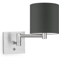 Moderne wandlamp Bling - antraciet - wandlamp Swing inclusief lampenkap 16/16/15cm - geschikt voor E27 LED lamp - Wandlamp geschikt voor woonkamer, slaapkamer, corridor