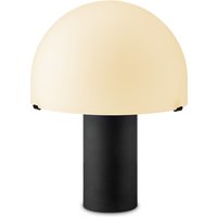 Home sweet home tafellamp Mushroom zwart metaal - opaalglas