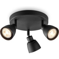 Home sweet home LED opbouwspot Aka 3L Ø 19 cm - zwart