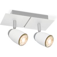 Home sweet home LED opbouwspot Gina 2 lichts ↔ 23,5 cm - wit