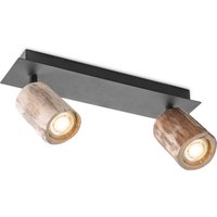 Home sweet home LED opbouwspot Wood 2L - zwart