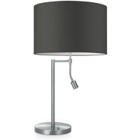 Moderne tafellamp Bling - antraciet - tafellamp Read inclusief lampenkap en verstelbare LED Leeslamp lampenkap 35/35/21cm - hoogte 47 cm - geschikt voor E27 LED lamp - Tafellamp geschikt voor woonkamer, slaapkamer, thuiskantoor