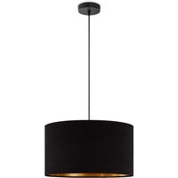 Scandinavische stijl Hanglamp - Corduroy Lampenkap - Cilinder - Black - ø40 x 126 cm - E27 Fitting - Geschikt voor Woonkamers en slaapkamers -