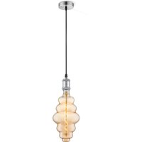 Home sweet home hanglamp Vintage Cloud - Mat staal - amber