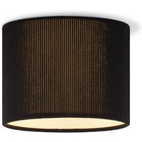 Corduroy Plafondlamp - Cilinder - Black - Scandinavische stijl - ø22 x 17 cm - E27 Fitting - Geschikt voor Woonkamers en slaapkamers
