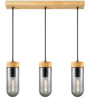 Home sweet home hanglamp Capri 3L klein - hout/glas