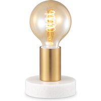 Moderne Gold Tafepllam - 10 x 10 x 9 cm - Ontworpen voor gebruik in slaapkamers en studeerkamer - E27 Bedlamp - Lichtbron niet inbegrepen - met Schakelaar