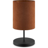 Scandinavische stijl Tafellamp - Corduroy Lampenkap - Cilinder - Brown - ø20 x 40 cm - E27 Fitting - Geschikt voor Woonkamers en slaapkamers - Met schakelaar