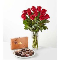 Romantic Long Stem Red Rose Bouquet DELUXE Bundle