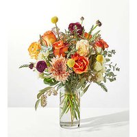 Clementine Bouquet - Standard with Clear Vase - FedEx