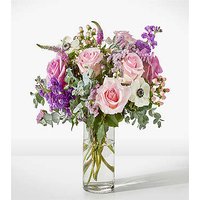 Cup of Tea Bouquet - Standard with Clear Vase - FedEx