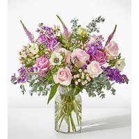 Cup of Tea Bouquet - Deluxe with Clear Vase - FedEx