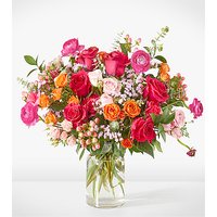 Forever and Always Bouquet - Deluxe with Clear Vase - FedEx