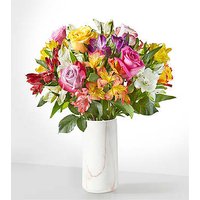 Smiles and Sunshine - Standard with Marble Vase - FedEx