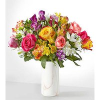 Smiles and Sunshine - Deluxe With Marble Vase - FedEx