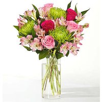 Strawberry Swirl Bouquet - Standard with Vase - FedEx