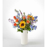Full Nest Bouquet - Standard with White Fluted Vase - FedEx