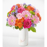 Shortcake Bouquet - Deluxe with Marble Vase - FedEx