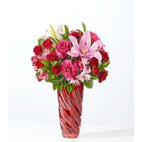 Berry in Love Bouquet with Luxe Swirl Vase