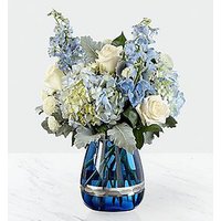 Faithful Guardian Bouquet - Blue and White