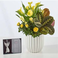 Celebration of Life Angel with Garden - Yellow Garden - FedEx