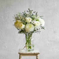 Christmas flower bouquet with white roses and alstroemeria | Send flowers online | The Night Before Christmas| size: classic image