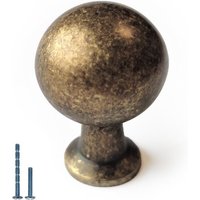 Layon Cabinet Knob in Matt Brushed Brass, Antique Pewter and Deep Antique Brass Finish