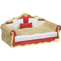 Pawhut Cardboard Cat Scratcher Lounge Sofa With Catnip - 58 X 29.5 X 29cm