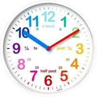 Acctim Wickford Kid's Time Teacher Wall Clock - White