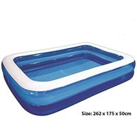 Rectangular Inflatable Family Pool - 262 X 175 X 50cm