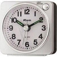 Ravel Silver Mini Alarm Clock - Compact & Reliable
