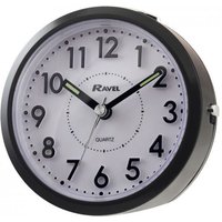 Ravel Black Round Tilt Alarm Clock