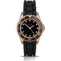 Sekonda Ladies Black Dial Rubber Silicone Strap Watch 4743