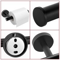 Vinsani 2 Pack Toilet Roll Dispenser Holder - Black