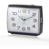 Ravel Quartz Analogue Alarm Clock - Retro Square Design