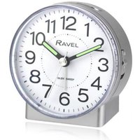 Ravel Round Bedside Quartz Alarm Clock - Mid-sized