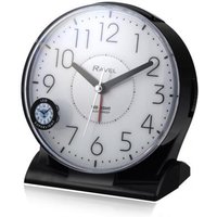 Ravel Large Contemporary Quartz Alarm Clock - Black