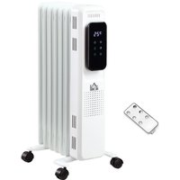 Homcom 1630w Oil Filled Radiator Electric Heater With Led Display & Timer - Portable
