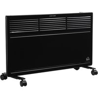 Homcom Electric Convector Heater 650w/1300w Portable Freestanding Or Wall-mounted - 1.5m Cable