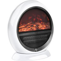 Homcom Freestanding Electric Fireplace 1500w Realistic Flame Effect Rotatable Heater
