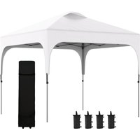Outsunny 3x3m Pop Up Gazebo With Carry Bag & Weight Bags - White