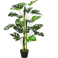 Outsunny Artificial Monstera Tree 21 Leaves 1m For Indoor Outdoor Use