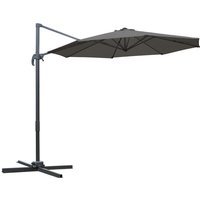 Outsunny Cantilever Patio Parasol Umbrella - Dark Grey, 3m Diameter