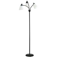 Homcom Steel Arc Tree Floor Lamp - 3 Adjustable Rotating Lights, 155cm, Black