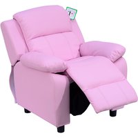 Kids Pu Leather Recliner Armchair - Children's Game Chair Sofa Seat